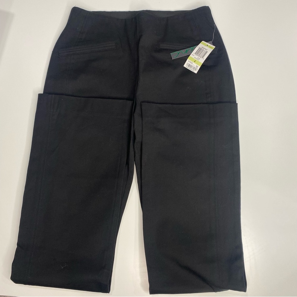 INC Regular Fit Flare Leg Full Length Dress Pants w Elastic Waist- Black - NEW